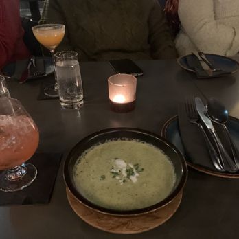 Labyrinth - Broccoli Coconut Soup - Cocktail Bars Near Me - Amsterdam, New Hampshire
