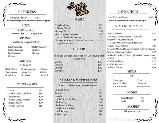 Menu photo 2 Smoke's Bistro Chicago, IL