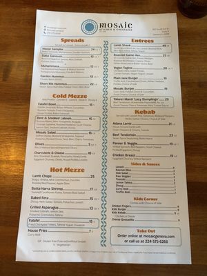 Menu photo 3 Mosaic Kitchen & Cocktails Geneva, IL