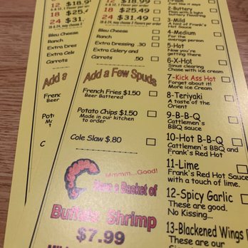 Badger Cafe - Wing order form - New American Near Me - Las Vegas, Nevada