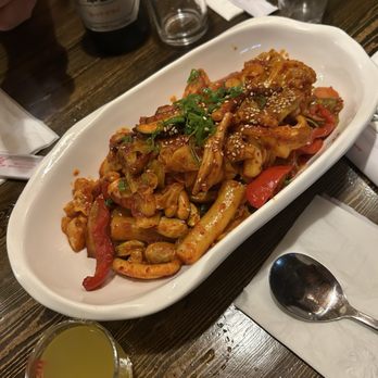 Toyose - Stir fried tteokboki with Calamari Stir Fry / 오징어볶음 with tteeokboki - Korean Near Me - San Francisco, California