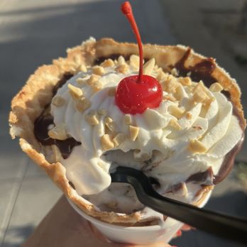 MooTime Creamery - Tin Roof sundae in a cone - Ice Cream & Frozen Yogurt Near Me - Coronado, California MooTime Creamery - Tin Roof sundae in a cone - Ice Cream & Frozen Yogurt Near Me - Coronado, California