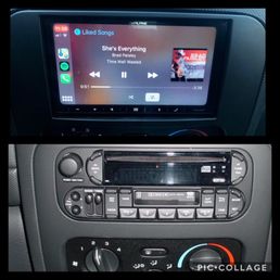 Before and After photo of the stereo Cartunes installed for me Before and After photo of the stereo Cartunes installed for me