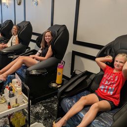 Three generations enjoying a wonderful pedicure!