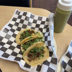 Taqueria Conchitas - Carne asada street tacos (onion removed for personal preference)