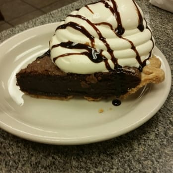 Blue Bonnet Cafe - Fudge pie with ice cream - Desserts Near Me - Marble Falls, Texas