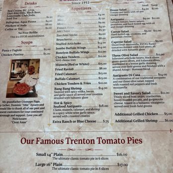 Papa's Tomato Pies - Menu - Pizza Near Me - Robbinsville, New Jersey
