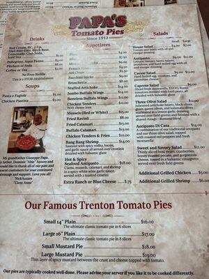 Menu photo 2 Papa's Tomato Pies Robbinsville, NJ