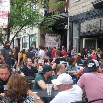 Do Division Street Fest - Getting crowded for the hawks game outside, go hawks! - Festivals Near Me - Chicago, Illinois