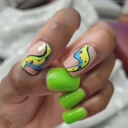 Buji Nails - Neon green is always in!
