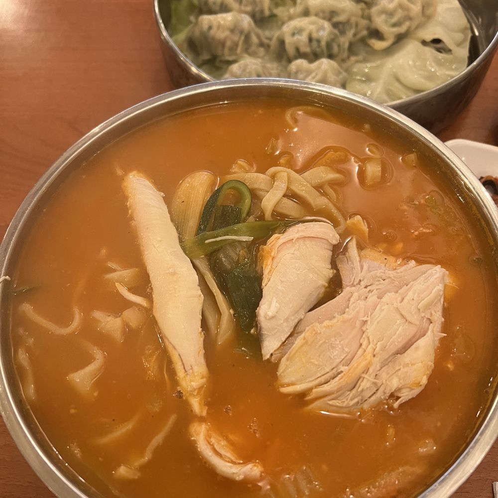 Olympic Noodle - Why am here: Knife cut noodle soup! Spicy Chicken Kalguksu! - Korean Near Me - Los Angeles, California Olympic Noodle - Why am here: Knife cut noodle soup! Spicy Chicken Kalguksu! - Korean Near Me - Los Angeles, California