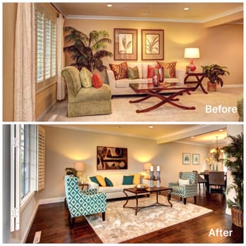 Exotic Construction - before and after photos of a living room - General Contractors Near Me - San Jose, California
