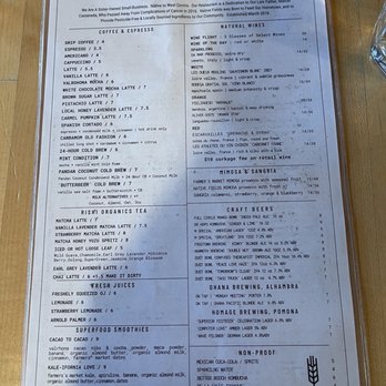 Native Fields - menu 2 - New American Near Me - Walnut, California Native Fields - menu 2 - New American Near Me - Walnut, California