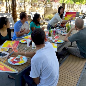 Paint the Town - Leading a group paint party for a team bonding event! - Paint & Sip Near Me