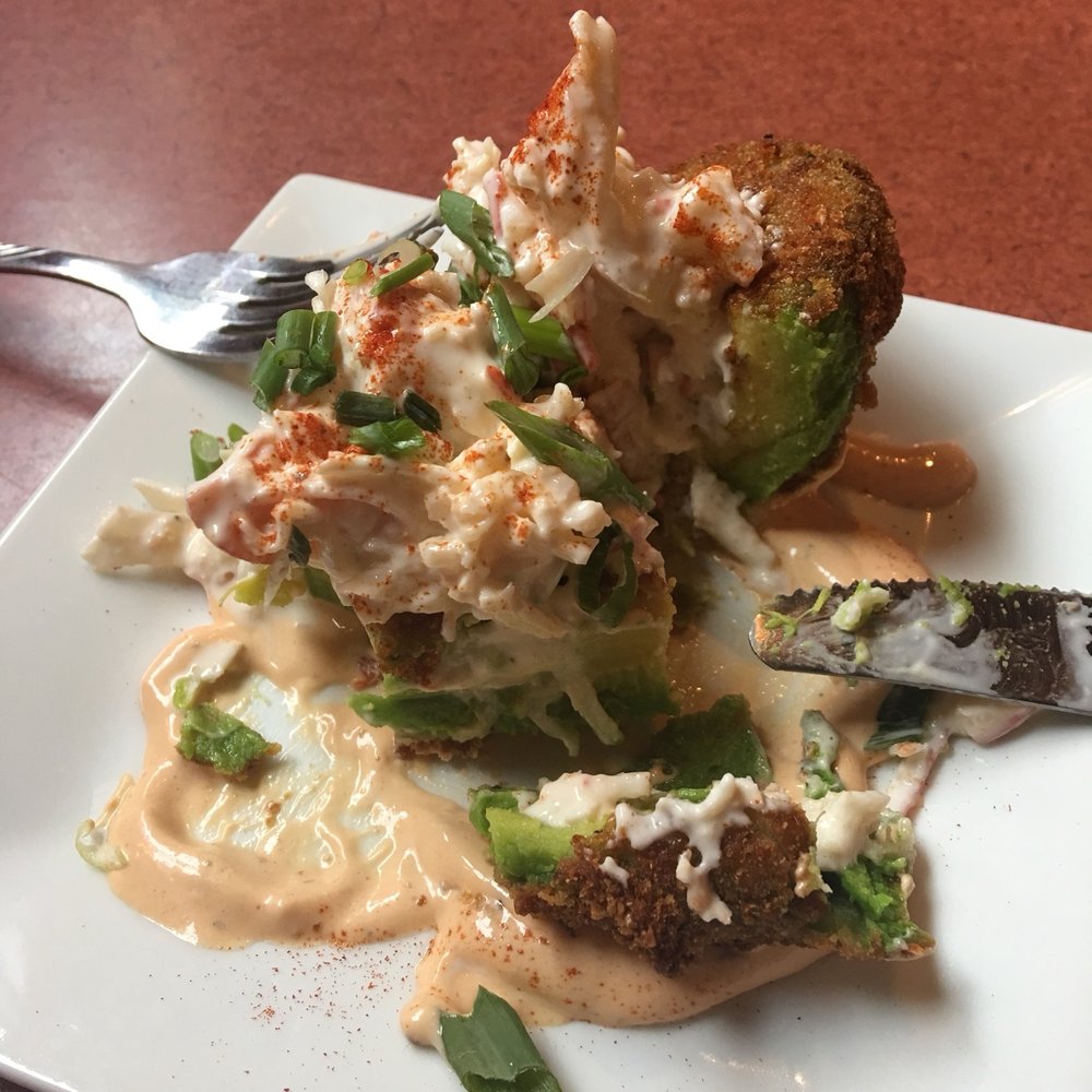 The Summit Restaurant - Avocado with seafood salad - New American Near Me - Lackawaxen, Pennsylvania The Summit Restaurant - Avocado with seafood salad - New American Near Me - Lackawaxen, Pennsylvania