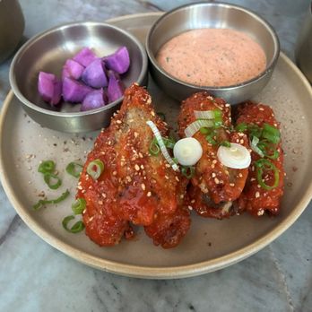Yicha - Gochu Buffalo Chicken Wings with K Ranch dressing. - Korean Near Me - Los Angeles, California Yicha - Gochu Buffalo Chicken Wings with K Ranch dressing. - Korean Near Me - Los Angeles, California