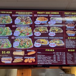 Sno-White Drive In - Menu