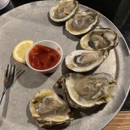 Oysters on the half shell Oysters on the half shell