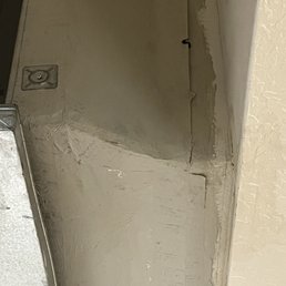Water damage causing tape to bubble. Water damage causing tape to bubble.