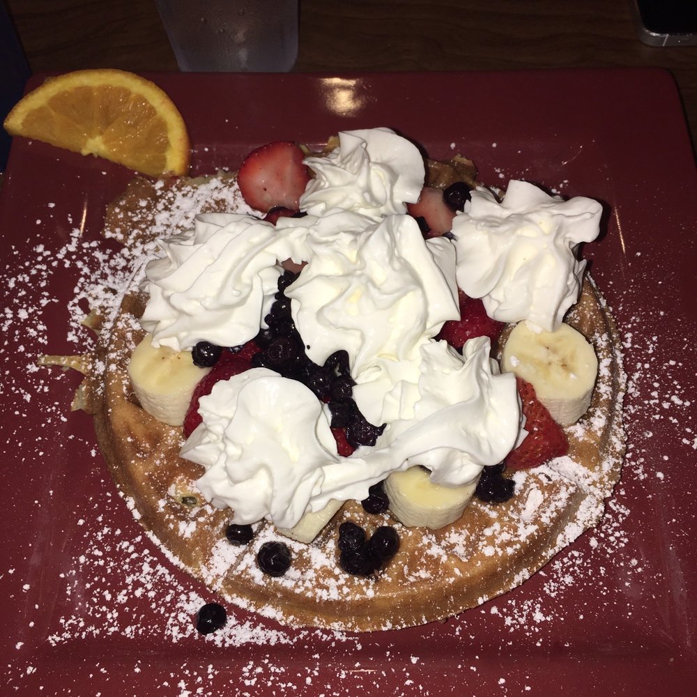 Toasted Mango Cafe - Fruit topped Belgium waffle, no syrup needed!!!! - Cafes Near Me - Sarasota, Florida Toasted Mango Cafe - Fruit topped Belgium waffle, no syrup needed!!!! - Cafes Near Me - Sarasota, Florida