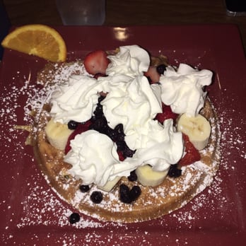 Toasted Mango Cafe - Fruit topped Belgium waffle, no syrup needed!!!! - Cafes Near Me - Sarasota, Florida Toasted Mango Cafe - Fruit topped Belgium waffle, no syrup needed!!!! - Cafes Near Me - Sarasota, Florida