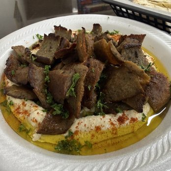 Gyro Bros Grill - Hummus with meat appetizer - Mediterranean Near Me - Jacksonville, Florida