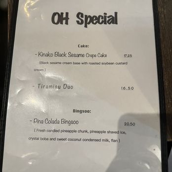 OH Dessert Cafe - Menu - Desserts Near Me - San Francisco, California OH Dessert Cafe - Menu - Desserts Near Me - San Francisco, California