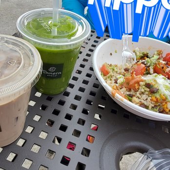 Panera Bread - Madagascar coffee and green smoothie with a SW salad - Sandwiches Near Me - Ramsey, New Jersey