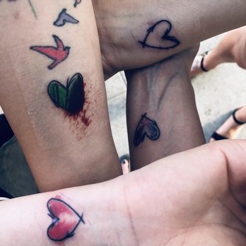 Funhouse Tattoo - We each got Hearts! - Tattoo Near Me - San Diego, California