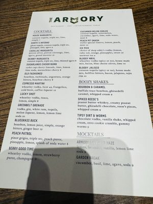 Menu photo 1 The Armory Maryville, TN Menu photo 1 The Armory Maryville, TN