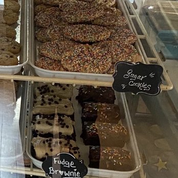 The Happy Bakery - The Happy Bakery: (interior) desert case in the bakery - Cupcakes Near Me - O'Fallon, Illinois