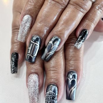 Onyx Nails Wax & Lash - My Hubby's Birthday nails - Nail Salons Near Me - Kapolei, Hawaii Onyx Nails Wax & Lash - My Hubby's Birthday nails - Nail Salons Near Me - Kapolei, Hawaii