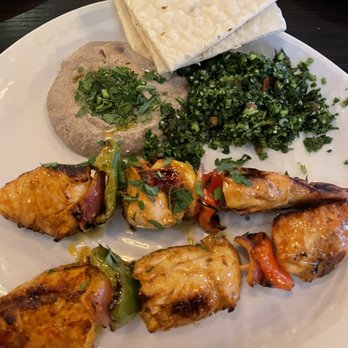 Olive Pit Grill -  Brea - 2 skewer chicken kabob plate - Greek Near Me - Brea, California