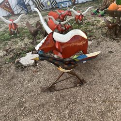 Little Bluebird - Yard metal sculptures