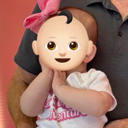 After my 5-month old baby girl got her ears pierced.