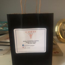 Goodie bag with post-op stuff