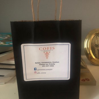 COFIS Oral Surgery - Goodie bag with post-op stuff - Oral Surgeons Near Me - Corona, California