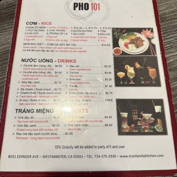Pho 101 - Menu - Vietnamese Near Me - Westminster, California Pho 101 - Menu - Vietnamese Near Me - Westminster, California