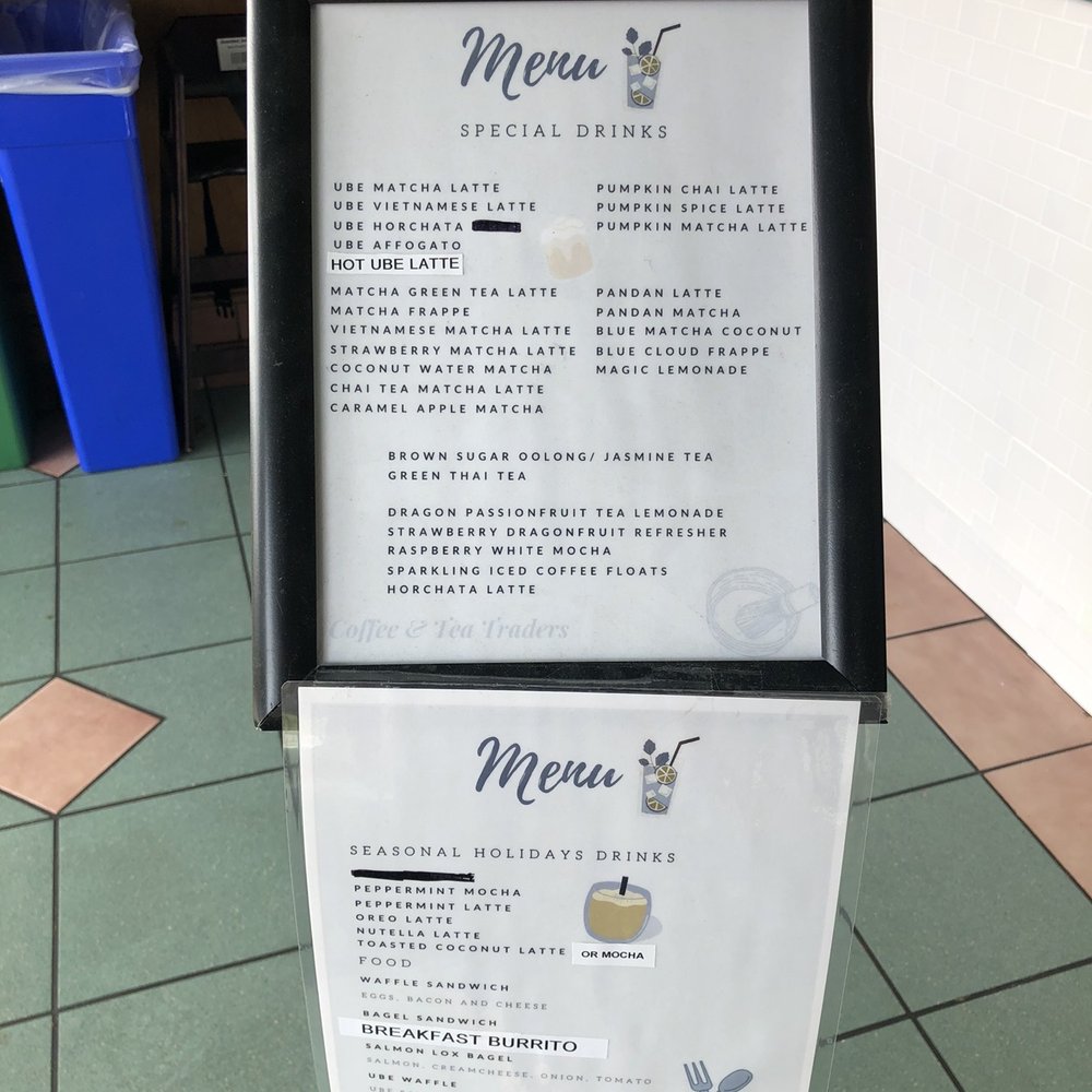 Coffee and Tea Traders - Menu - Coffee & Tea Near Me - Alameda, California