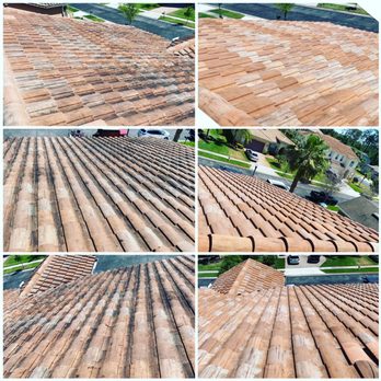 Pressure Wash Elite - Tile roof before and after - Pressure Washers Near Me