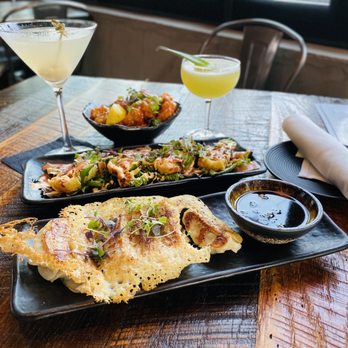 Fúdo - Pan Seared Dumpling Beef and vegetable, Stuffed Jalapeño stuffed with crab salad and mozzarella cheese and the Dynamite Shrimp. - Asian Fusion Near Me - Chamblee, Georgia
