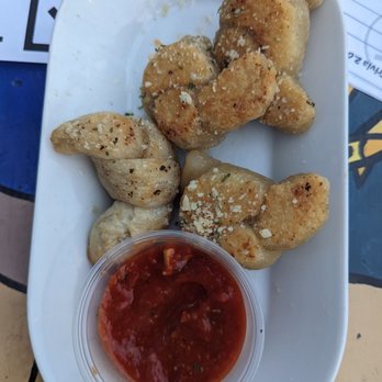 Gallery Pub - Garlic Knots with Red Sauce - Pizza Near Me - Saint Louis, Missouri Gallery Pub - Garlic Knots with Red Sauce - Pizza Near Me - Saint Louis, Missouri
