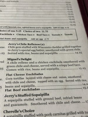 Menu photo 1 Jerry's Cafe Gallup, NM