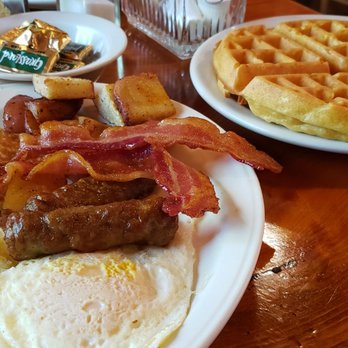 Intervale Farm Pancake House - Breakfast always yummy here 3 eggs, sausage , bacon , home fries and toast. I always get the side of waffle because its my favorite - Breakfast & Brunch Near Me - Henniker, New Hampshire Intervale Farm Pancake House - Breakfast always yummy here 3 eggs, sausage , bacon , home fries and toast. I always get the side of waffle because its my favorite - Breakfast & Brunch Near Me - Henniker, New Hampshire