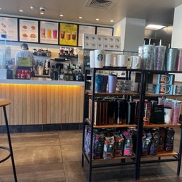 the inside of a coffee shop