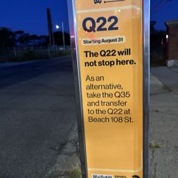 MTA Bus Stop Q35 And Q22