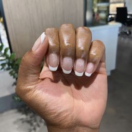 French manicure with clear base French manicure with clear base