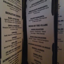 Rockaway River Barn - Drink menu