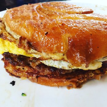 Cheryl's Place - Cinnamon Roll French Toast w/ sausage, egg, & cheese. Made into a sammich. Cut in half & shared w/ wifey. Totally satisfying! - Breakfast & Brunch Near Me - Brighton, Michigan Cheryl's Place - Cinnamon Roll French Toast w/ sausage, egg, & cheese. Made into a sammich. Cut in half & shared w/ wifey. Totally satisfying! - Breakfast & Brunch Near Me - Brighton, Michigan