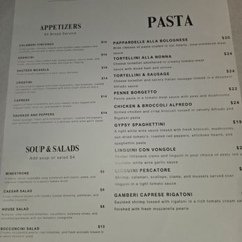 Dolce V - Menu 1 - Italian Near Me - Woodhaven, Michigan